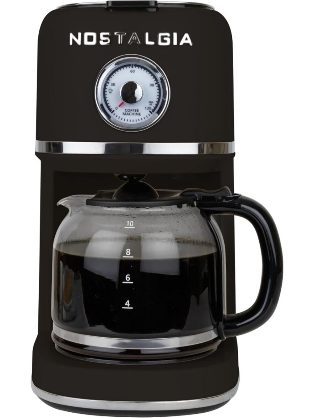 Classic Retro 10-Cup Coffee Maker - Vintage Style, Brew Fresh Coffee, Black